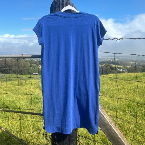 J Jill Blue Short Sleeve Coastal Tunic Dress Knee length XS - Picture 8 of 9